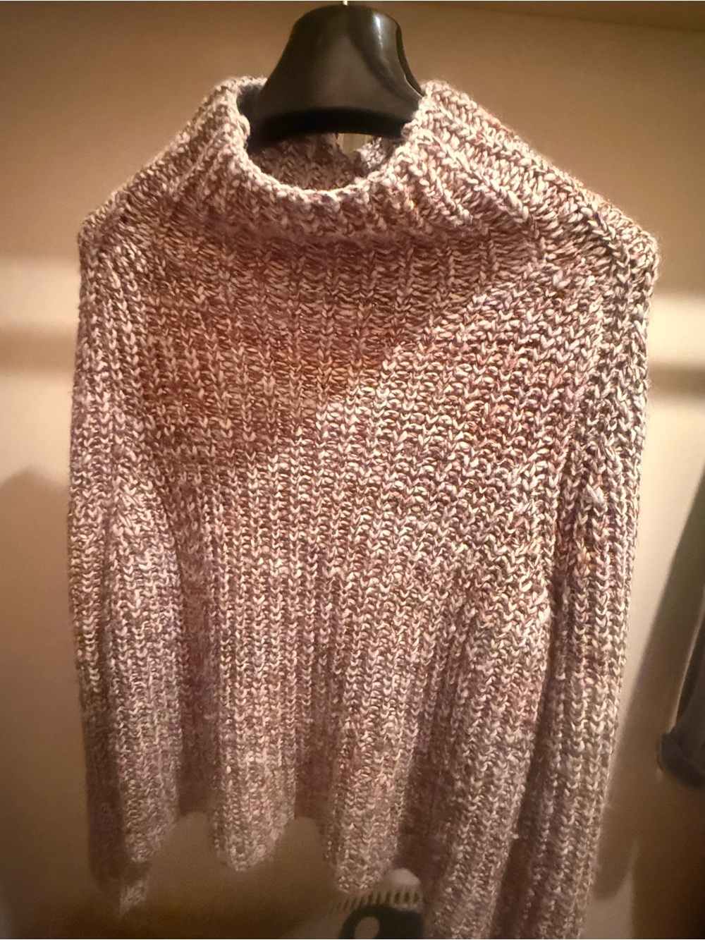 rag & bone Marled Taupe Mock Neck Sweater